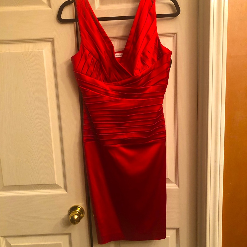 Red Cocktail Dress - Calvin Klein